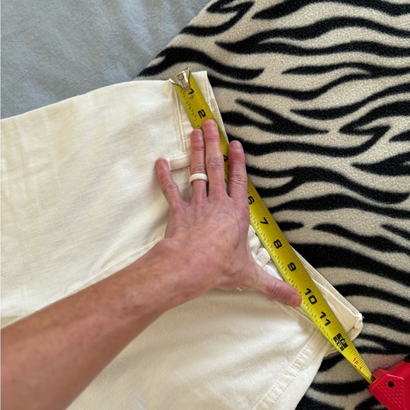 OZMA High Rise Trouser Pant 100% Cotton, size 25, Off-White-Flawed - Picture 9 of 15